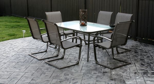 Backyard Concrete Stamping in Ventura